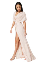 DRAPE BUTTONED BACK DRESS