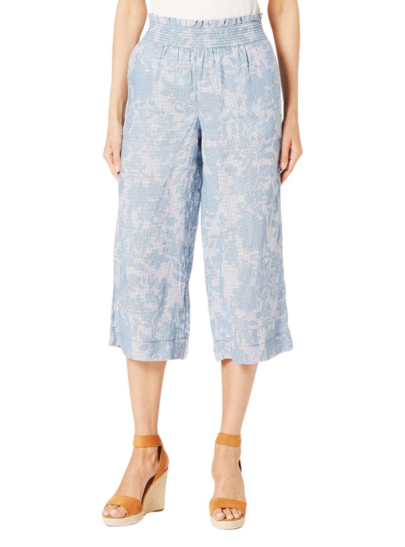 PRINTED CASUAL WIDE LEG PANTS