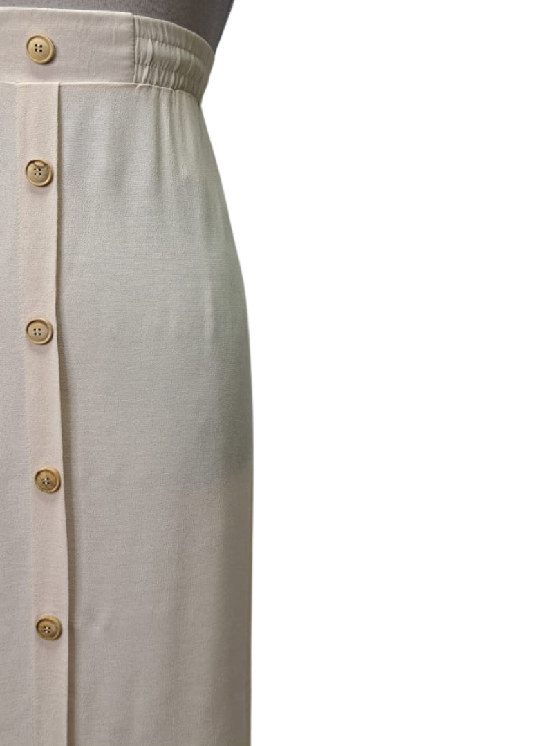 Vivance Ladies Buttoned Skirt - Beige