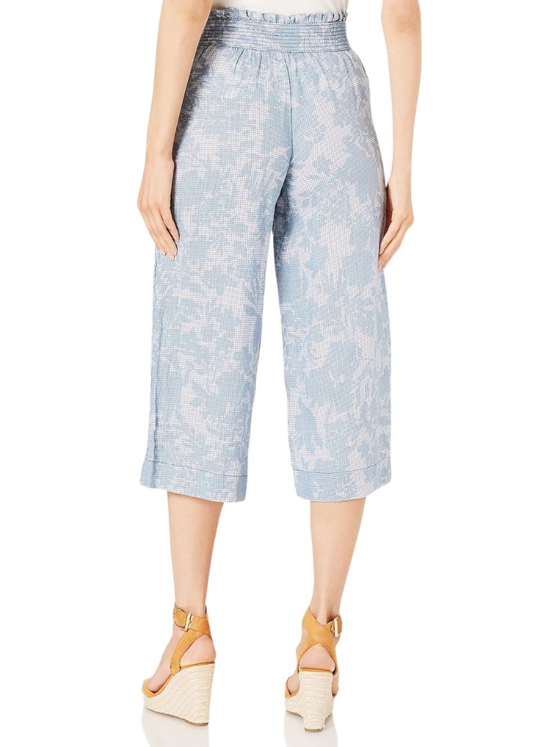 PRINTED CASUAL WIDE LEG PANTS