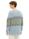 Tom Tailor Mens Detailed Knit Top - Blue