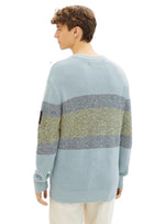 Tom Tailor Mens Detailed Knit Top - Blue