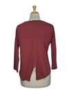 Inside Ladies Print Detail Top - Maroon/Silver