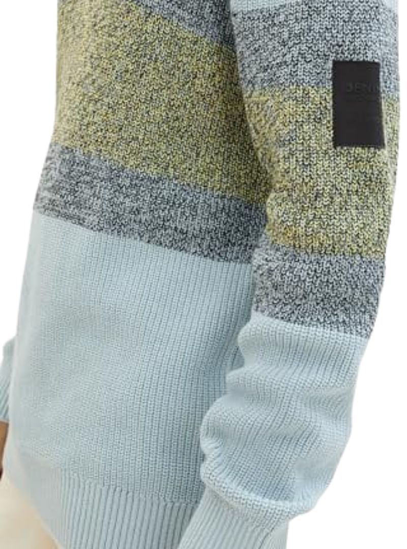 Tom Tailor Mens Detailed Knit Top - Blue