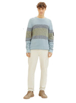 Tom Tailor Mens Detailed Knit Top - Blue