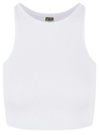 Urban Classic Ladies Rib Sleeveless Top - White