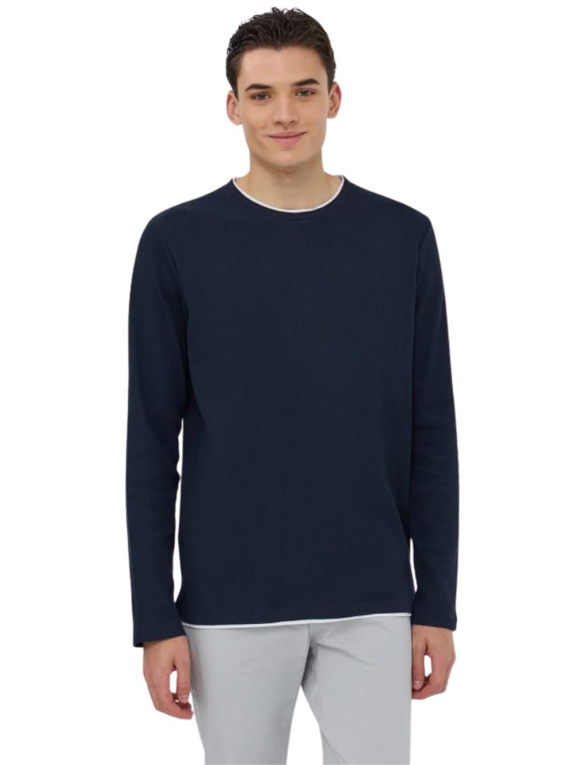 Terranova Mens Knit Top - Navy