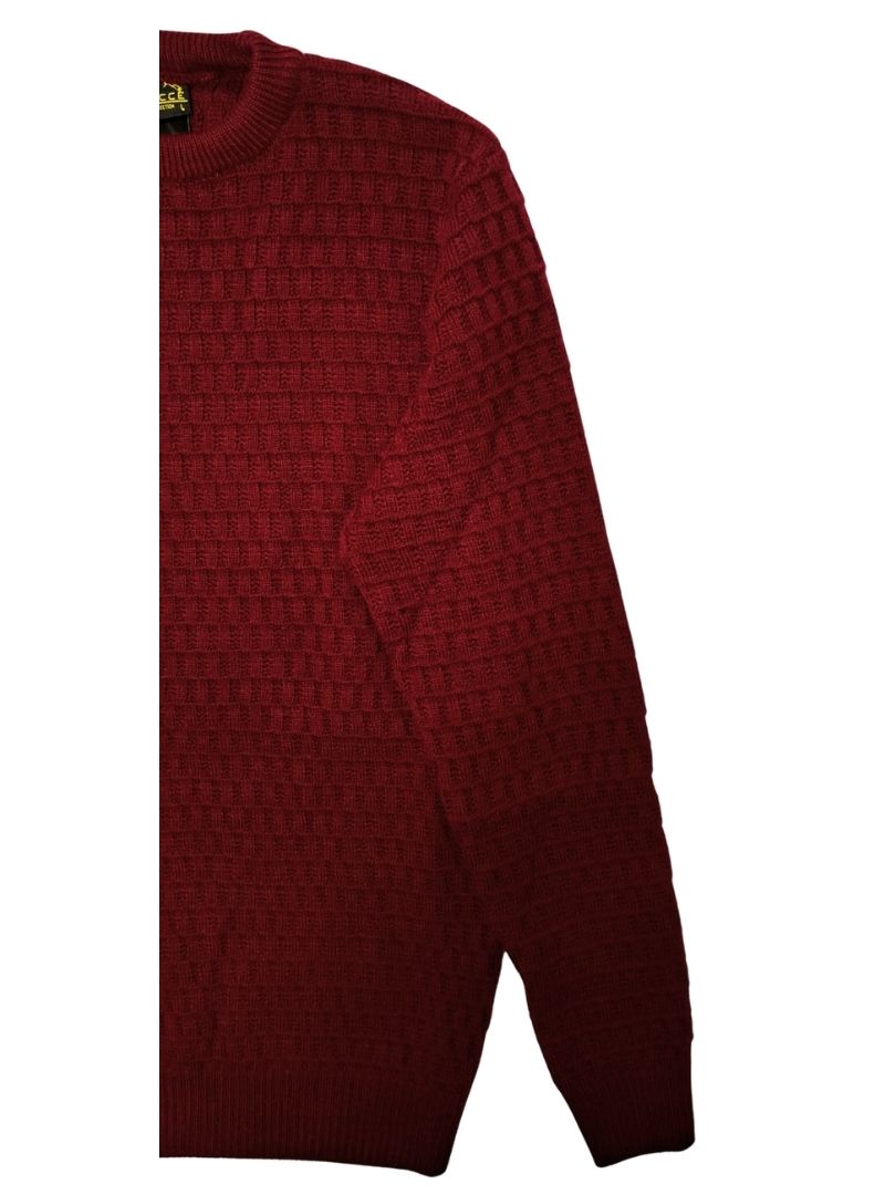 SVH Mens Knitted Pullover - Maroon