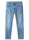 Gabba Mens Straight Fit Ripped Jean - Blue