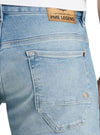 Pme Legend Mens Detailed Denim Shorts- Blue