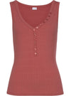 Lascana Ladies Buttoned Sleeveless Top - Maroon