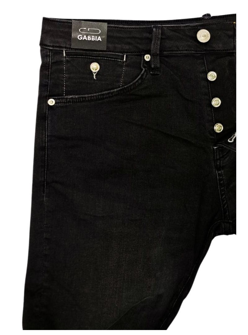 Gabbia Denim Mens Basic Fade Jeans - Black