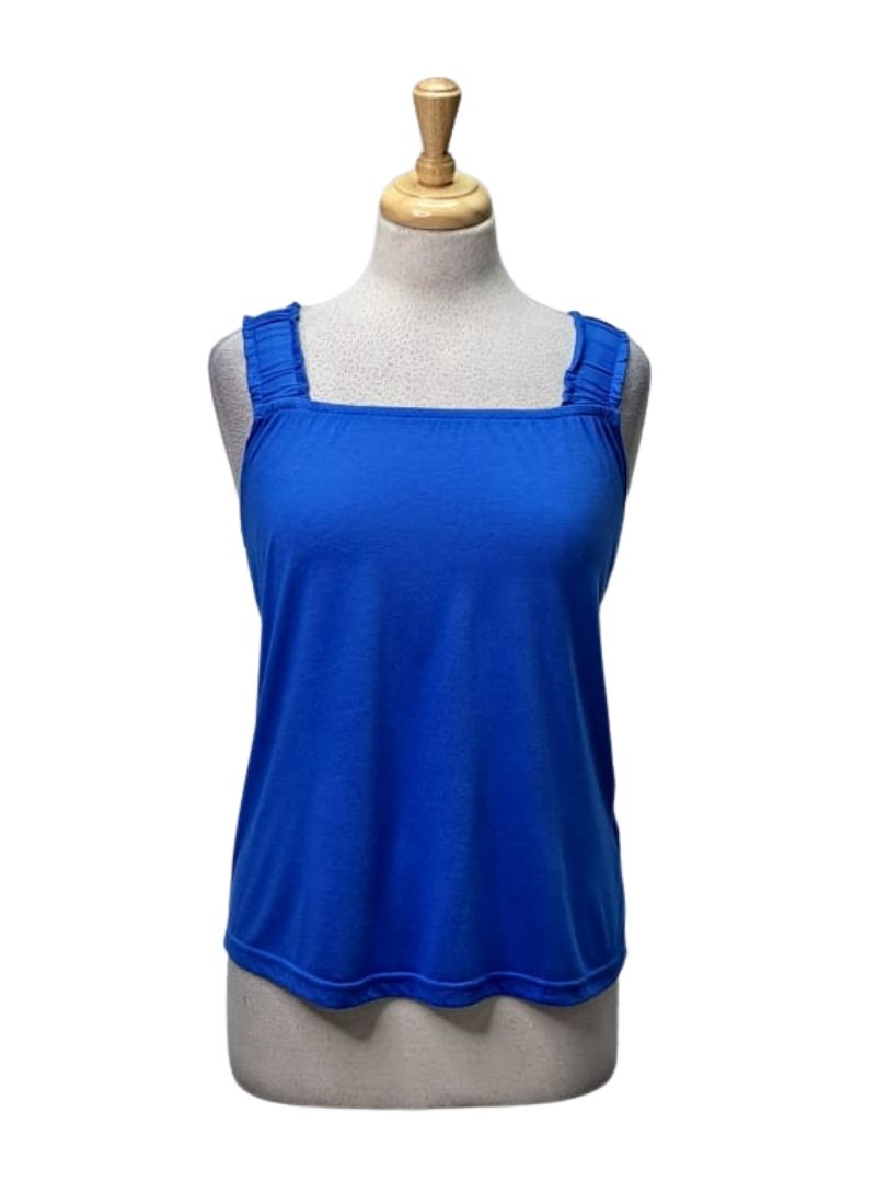 Rainbow Ladies Basic Sleeveless Top - Blue
