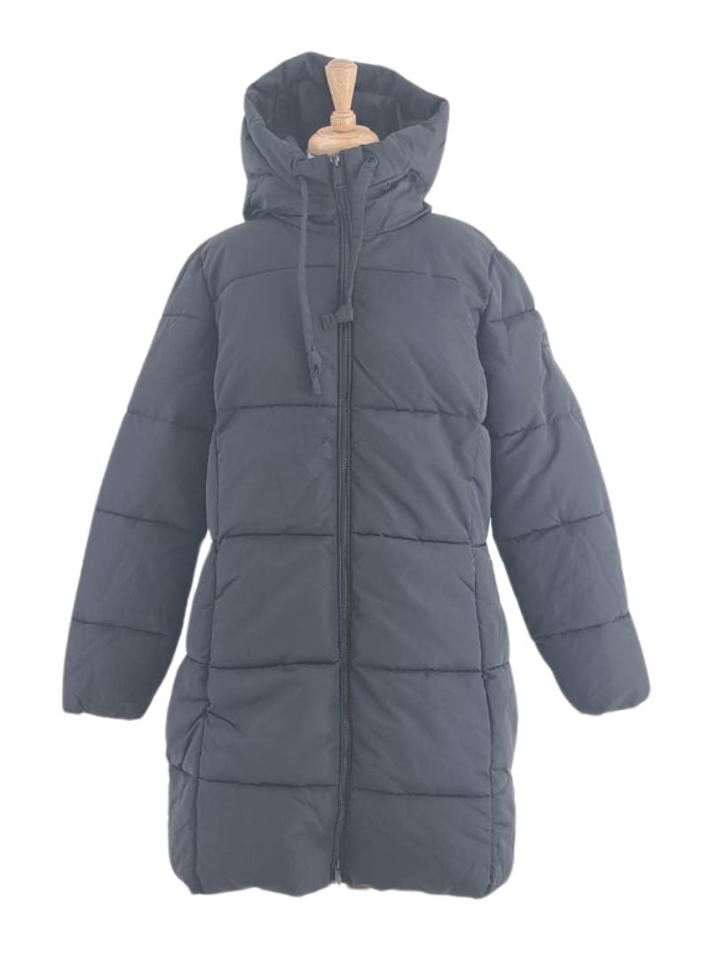 WINTERLY HOODED LONG LENGTH PUFFER JACKET