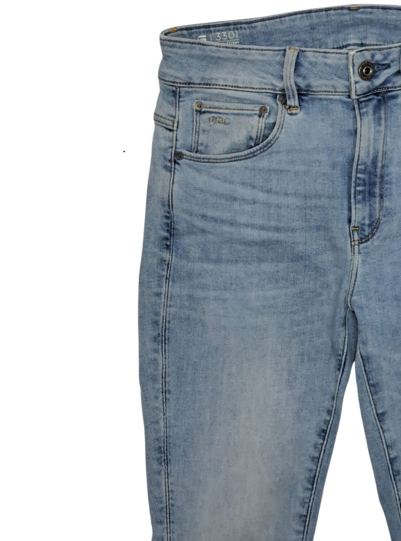 G-Star Raw Ladies Deconst Mid Straight Jean - Blue