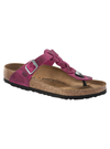 Birkenstock Ladies Gizeh Braided Oiled Leather - Festival Fuschia
