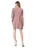 Missguided Ladies Check Dress - Pink/Brown