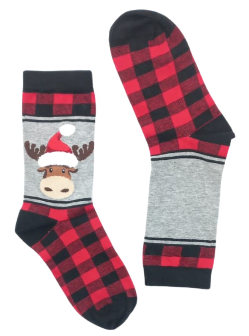 CHECKERD DEER DETAILED SOCKS