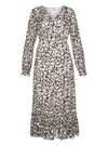 Lascana Ladies Printed Chiffon Dress - Black/Cream