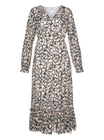 Lascana Ladies Printed Chiffon Dress - Black/Cream