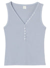 RIB TEXTURE BUTTON UP VEST