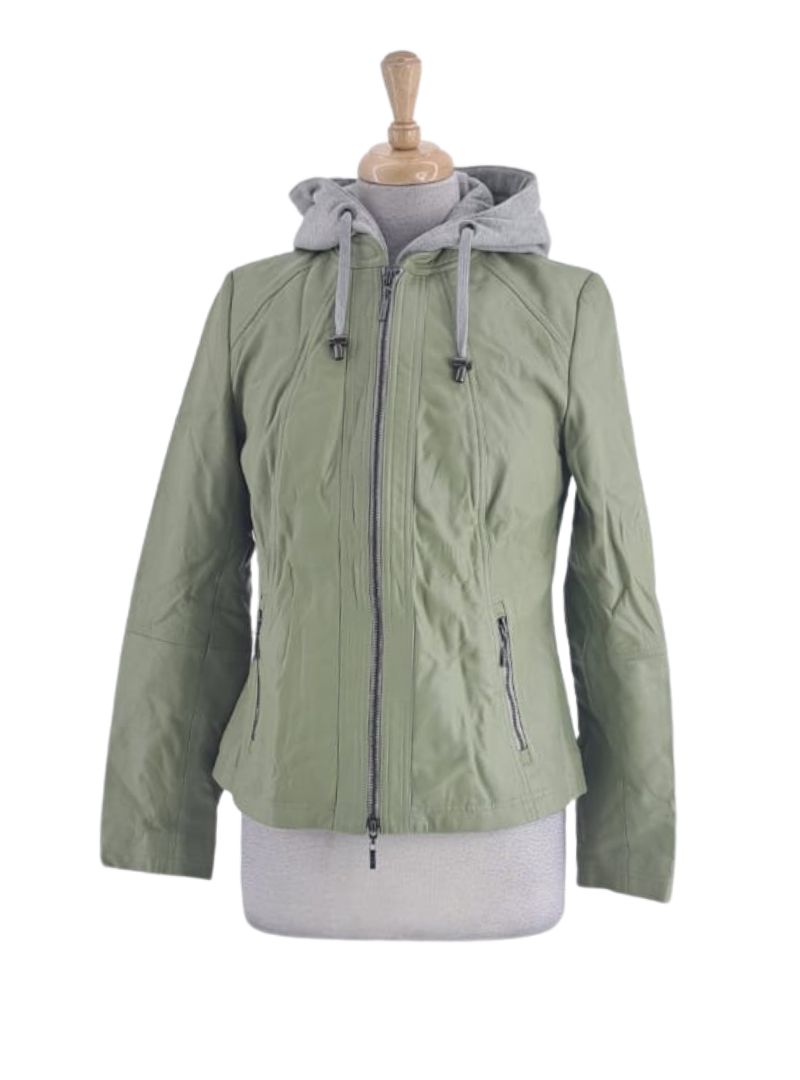 COMBO HOODED ZIP UP JACKET