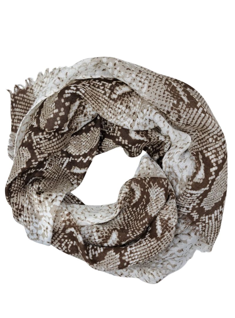 DETAILED RUFFLED LINING SCARF