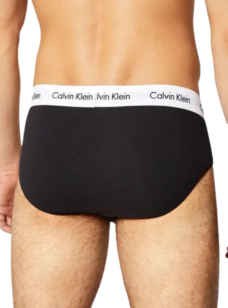 Calvin Klein Mens Hip Brief - Black/White/Grey