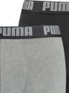 Puma Mens Basic Boxers (2 Pack) - Grey