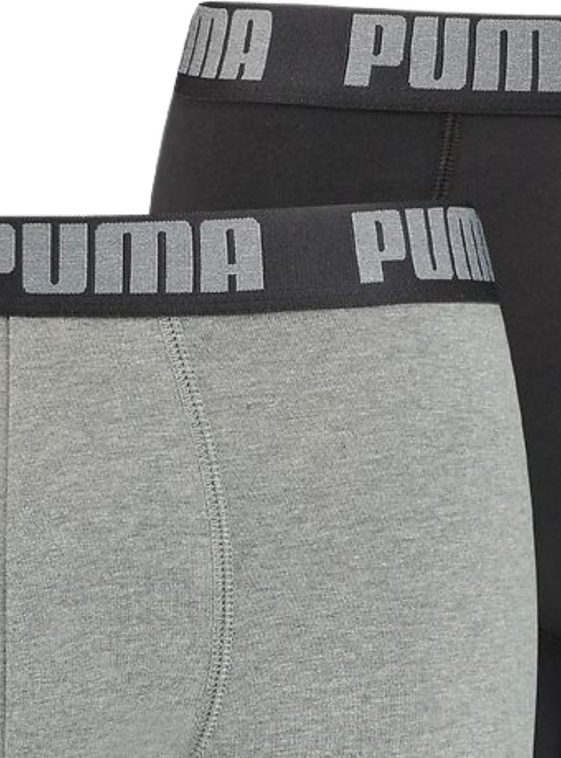 Puma Mens Basic Boxers (2 Pack) - Grey