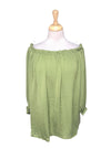 Ada Gatti Ladies Off Shoulder Blouse - Green