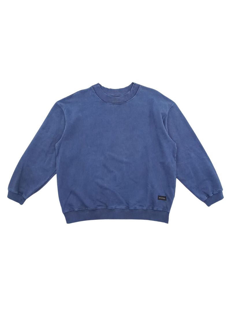 OVERSIZED FLEECE CREW NECK TOP