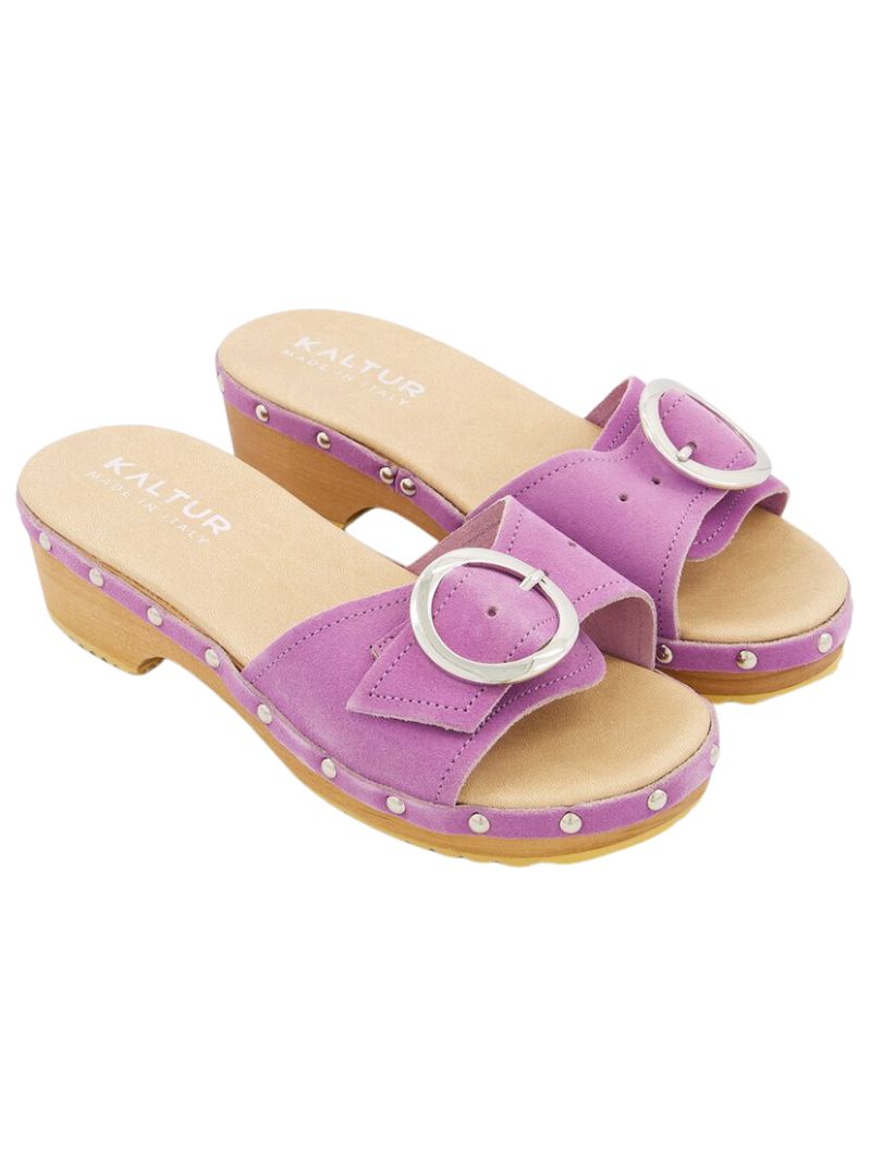 KALTUR STUD TRIM CLOG SANDAL