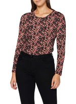 ROUND NECK LONG SLEEVE FLORAL TEE