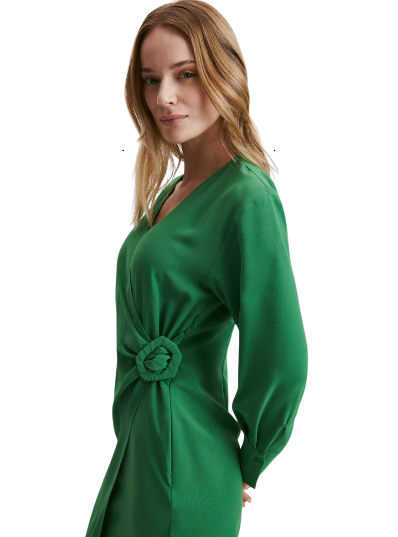 Reserved Ladies Tie Detail Dress - Green