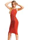 RUCHED SLEEVELESS DRESS
