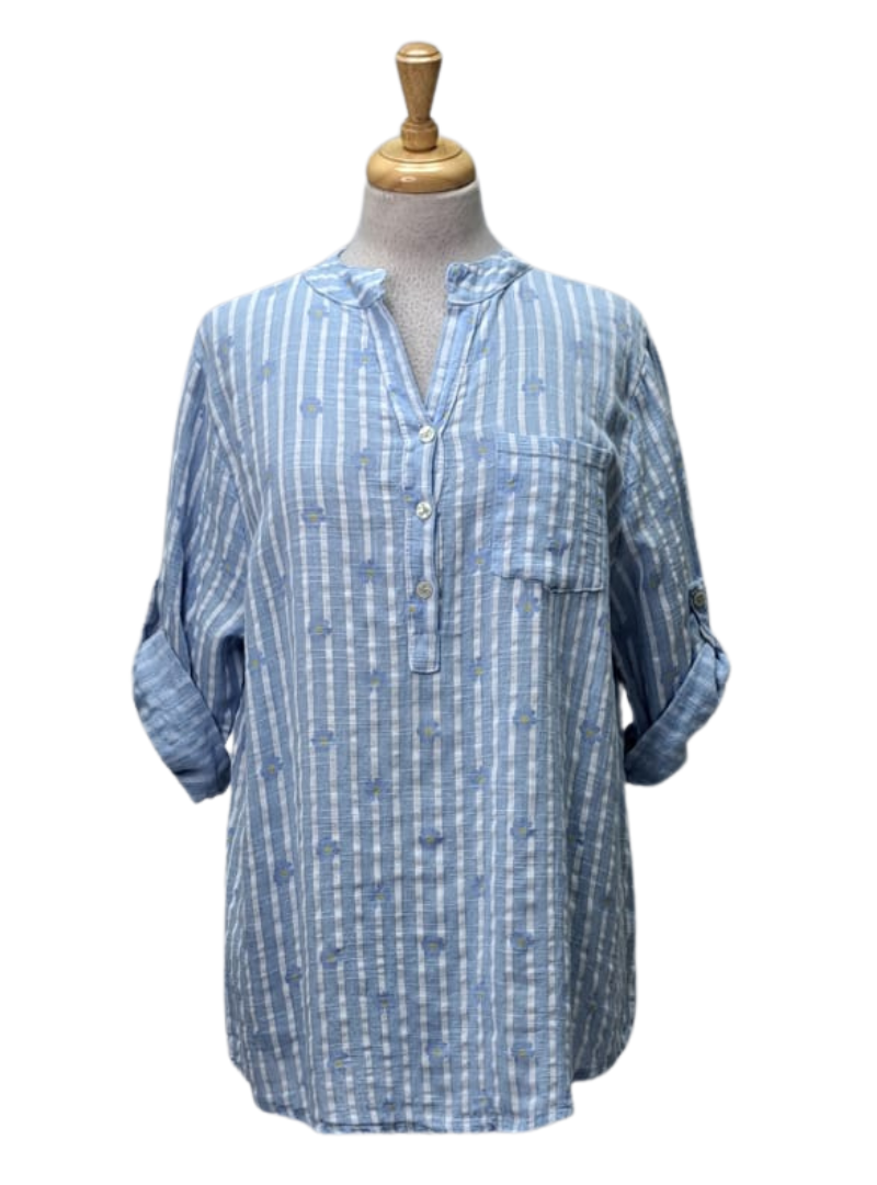 Made In Italy Valkyrie Top - Blue
