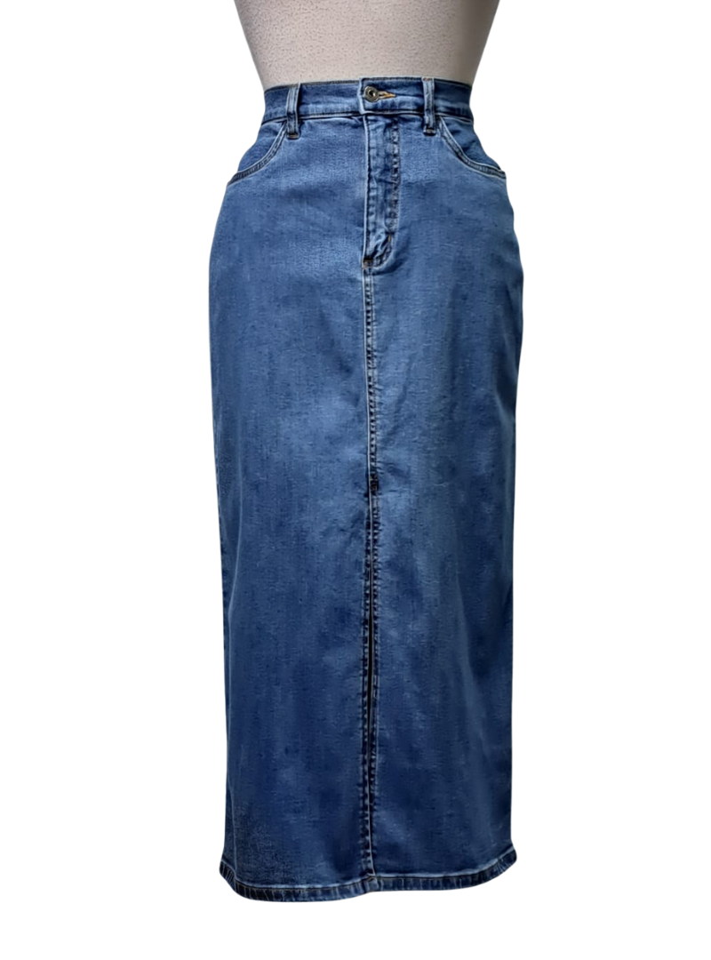 Rainbow Ladies Denim Skirt - Blue