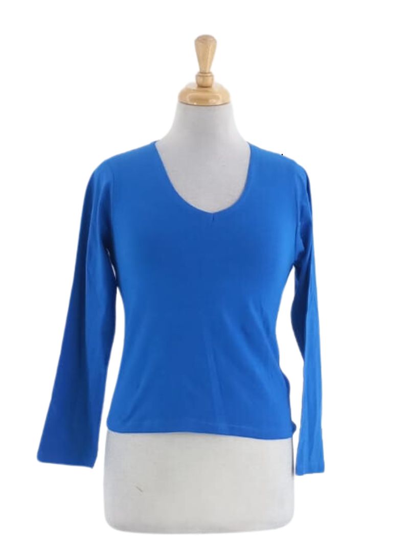 BASIC LONG SLEEVE V-NECK TSHIRT