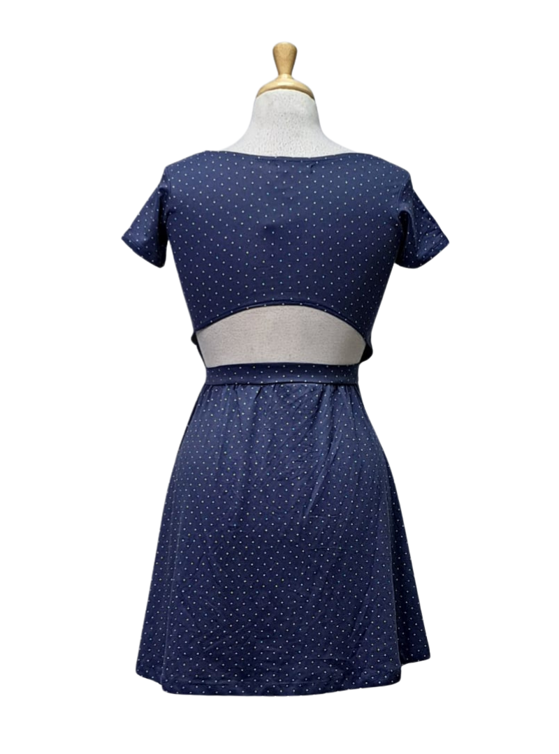 Inside Ladies Polka Dot dress - Navy