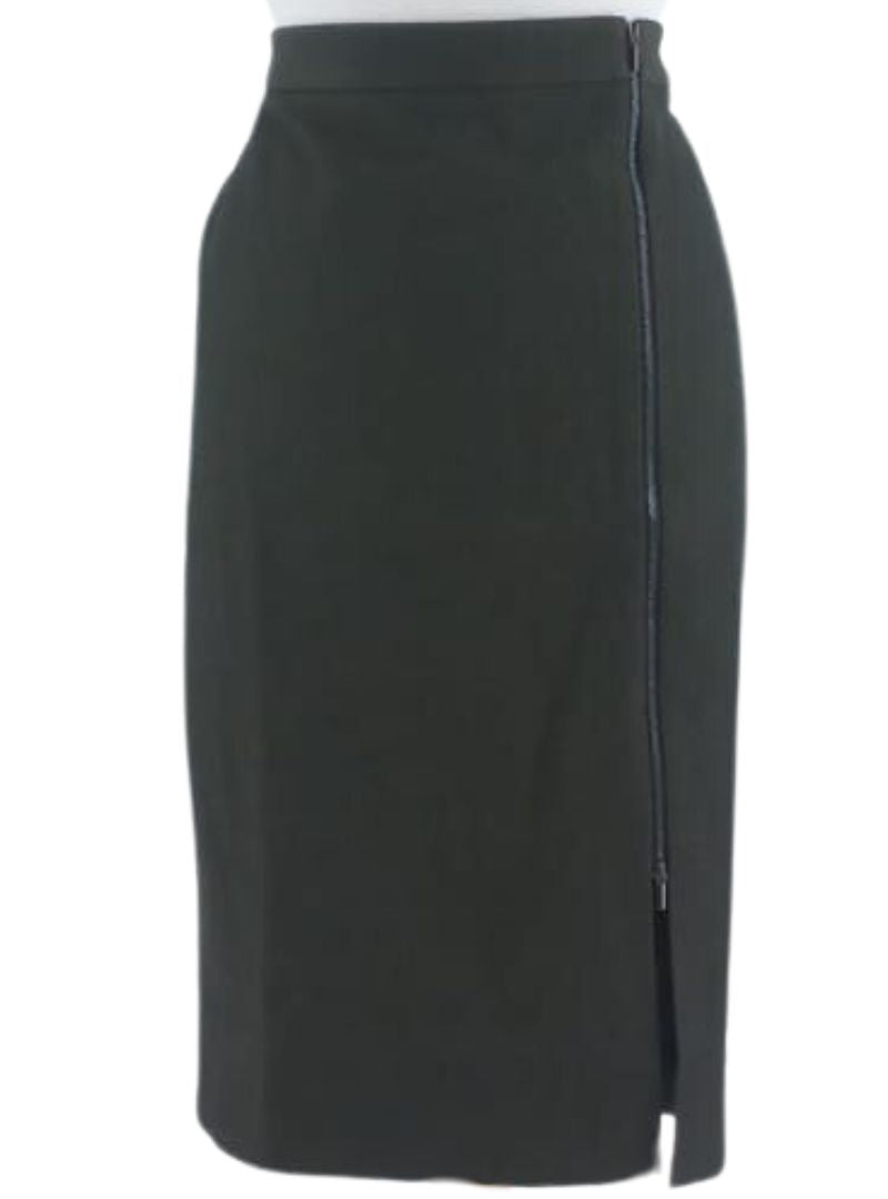 Black zip up skirt sale