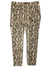 Swedish Brand Ladies Animal Print Trouser - Beige/Green