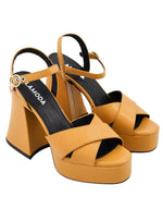 CRISS CROSS PLATFORM HEEL