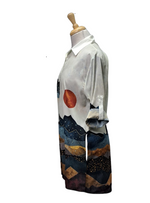 Fulushou Ladies Detailed Buttoned shirt - White/Navy