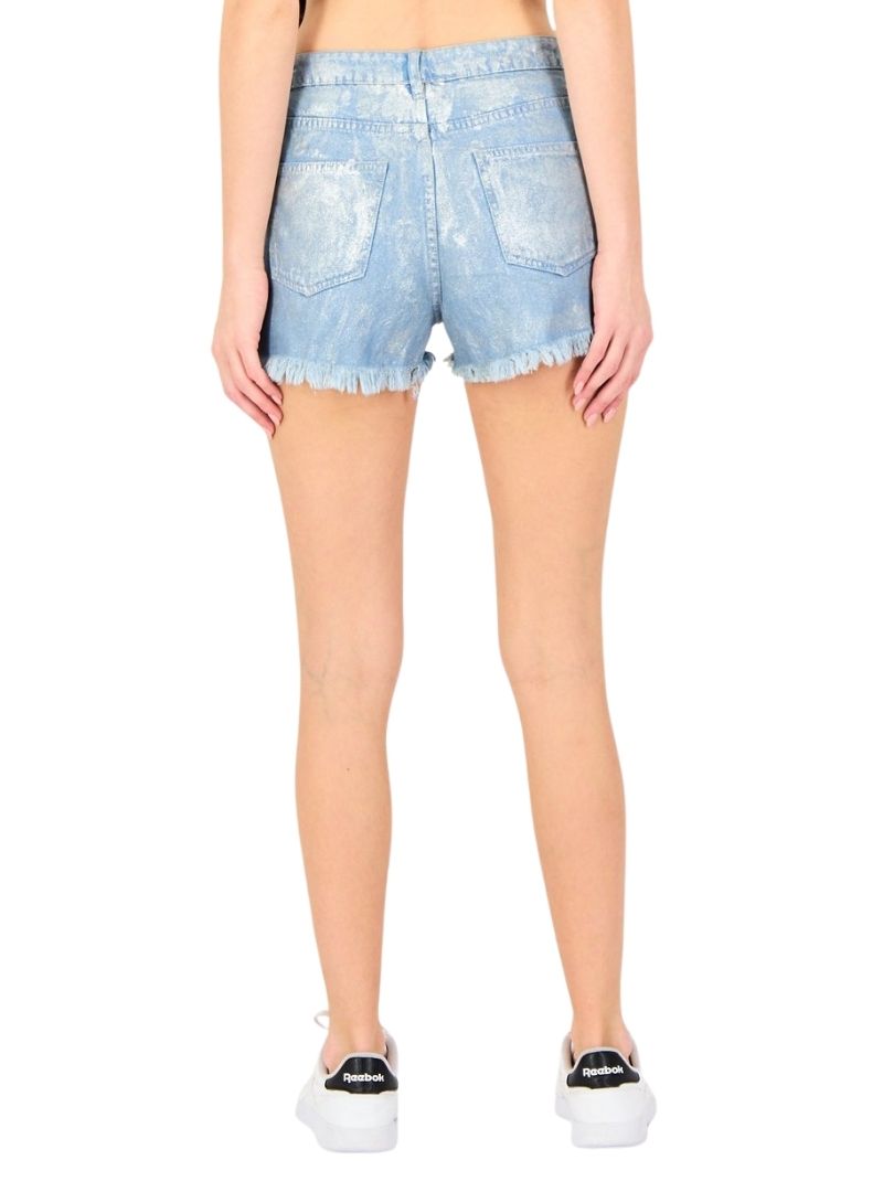Cropp Ladies Mid Waist Denim Short - Blue/Silver
