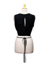 Leger Ladies Open Back Cropped Top - Black