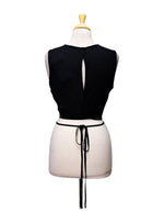 Leger Ladies Open Back Cropped Top - Black