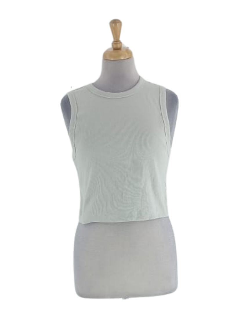 SLEEVELESS RIB TEE