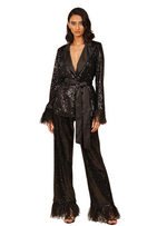 Vanessa Gounden Tabia Formal Jacket - Black Sequins