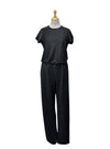 Ada Gatti Ladies Glitter Sleeveless Jumpsuit - Black